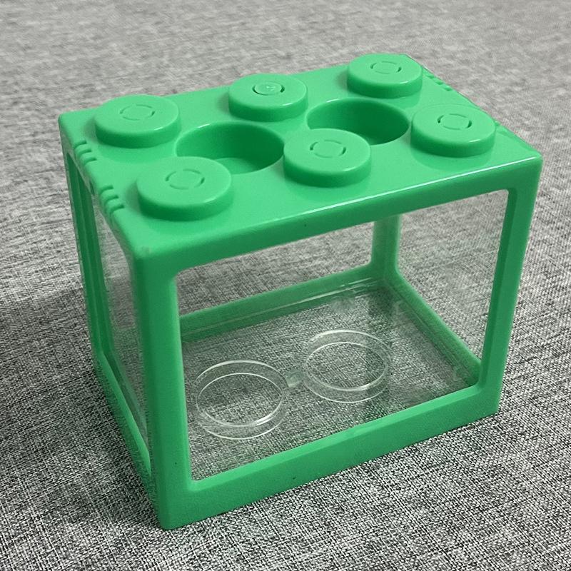 2023 Mini Aquarium Aquarium Lampe Control Farbe Rund Aquariummini Fisch Tank Licht Hause Dekoration Aquarium Zubehör grün