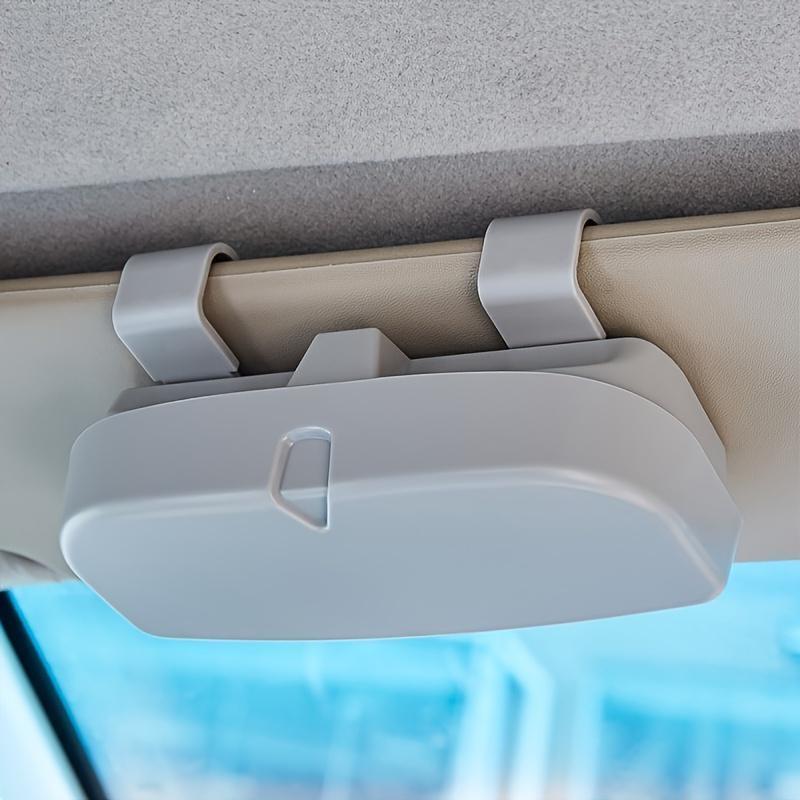 Auto-Visier-Organizer, Auto-Brillenetui, Aufbewahrungs-Organizer, Sonnenbrillen-Etui, Auto, LKW, SUV, Auto-Innenzubehör grau