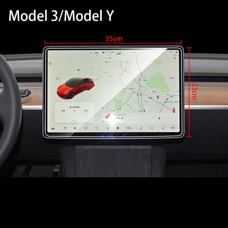 2024 NEUE Auto-GPS-Navigations-Displayschutzfolie für Tesla Model 3 Modell Y Modell X Modell S gehärtetes Glas matt und klar Matte-Model 3/Y