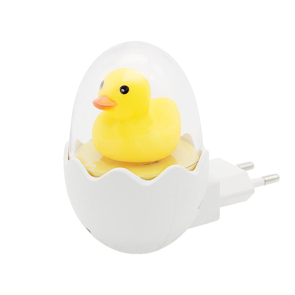 EU Stecker 220V Steckdose Lampen LED Nachtlicht Control Sensor Nette Ente Schlafzimmer Lampe Geschenk für Kinder EU gelb