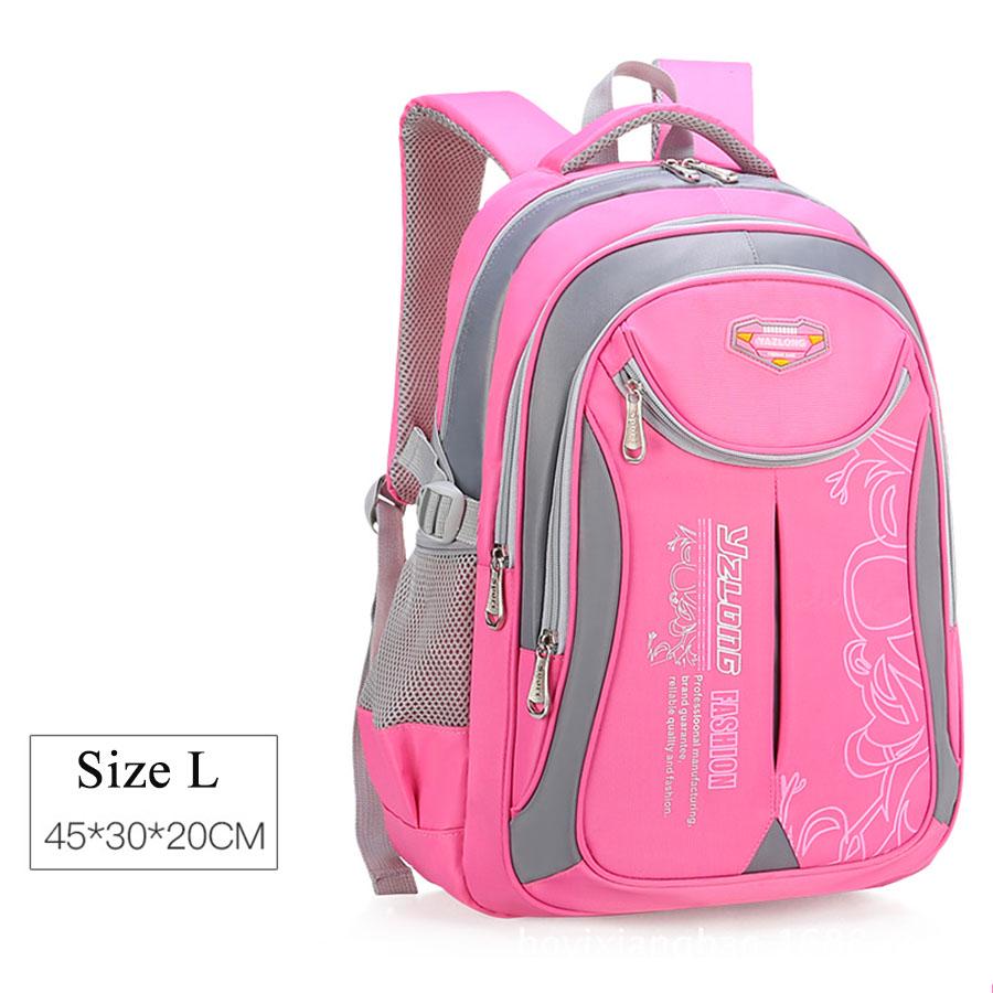 Kinder Schultaschen Teenager Sicherheit Reflektierender Rucksack für Jungen Mädchen Oxford Wasserdichte Schultasche L rosa