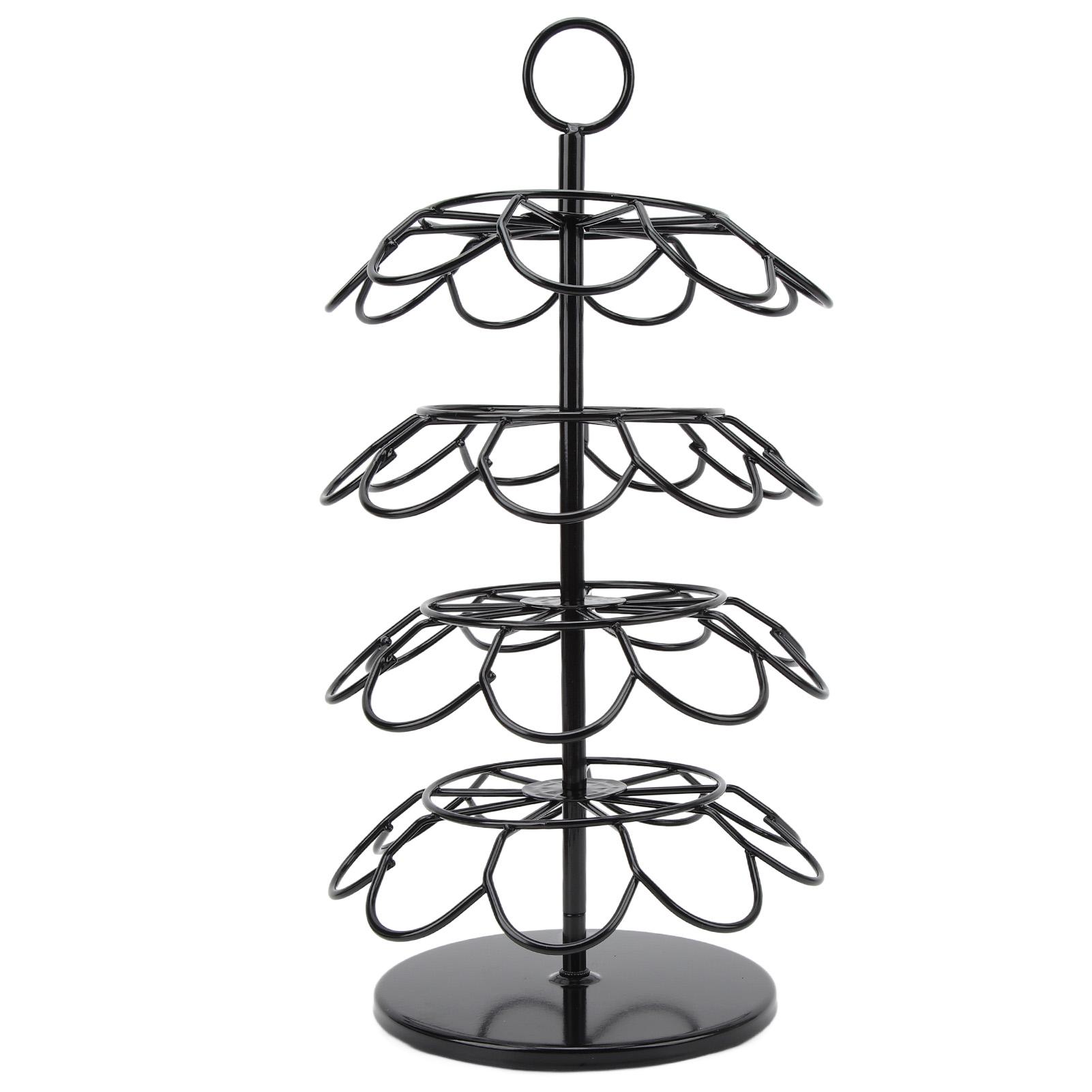 Kaffeekapselhalter Ständer Eisen Abnehmbar Drehbar 36 Kaffeepads Aufbewahrungsturm für Zuhause Café L(for 6.5-9kg)