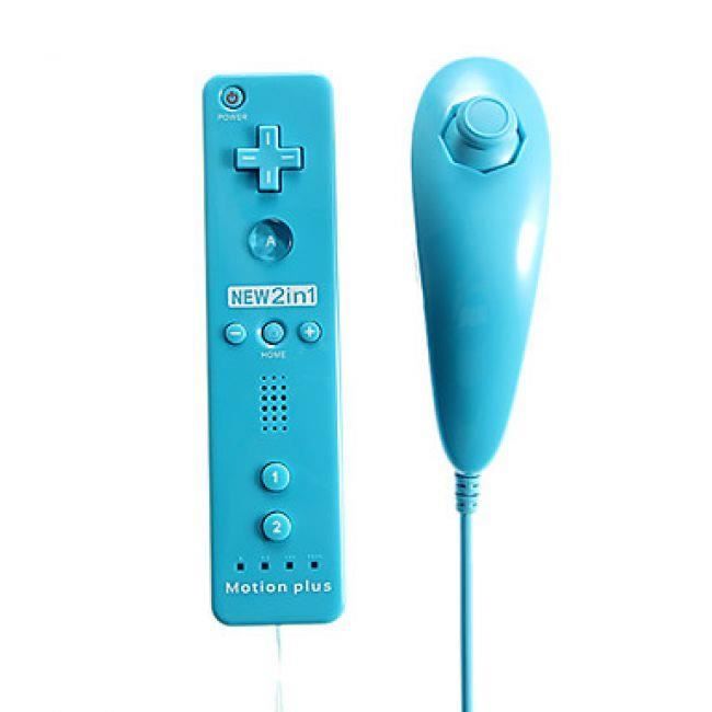 Controller- und Nunchuk-Duo-Paket für Wii und Wii U Blau blau