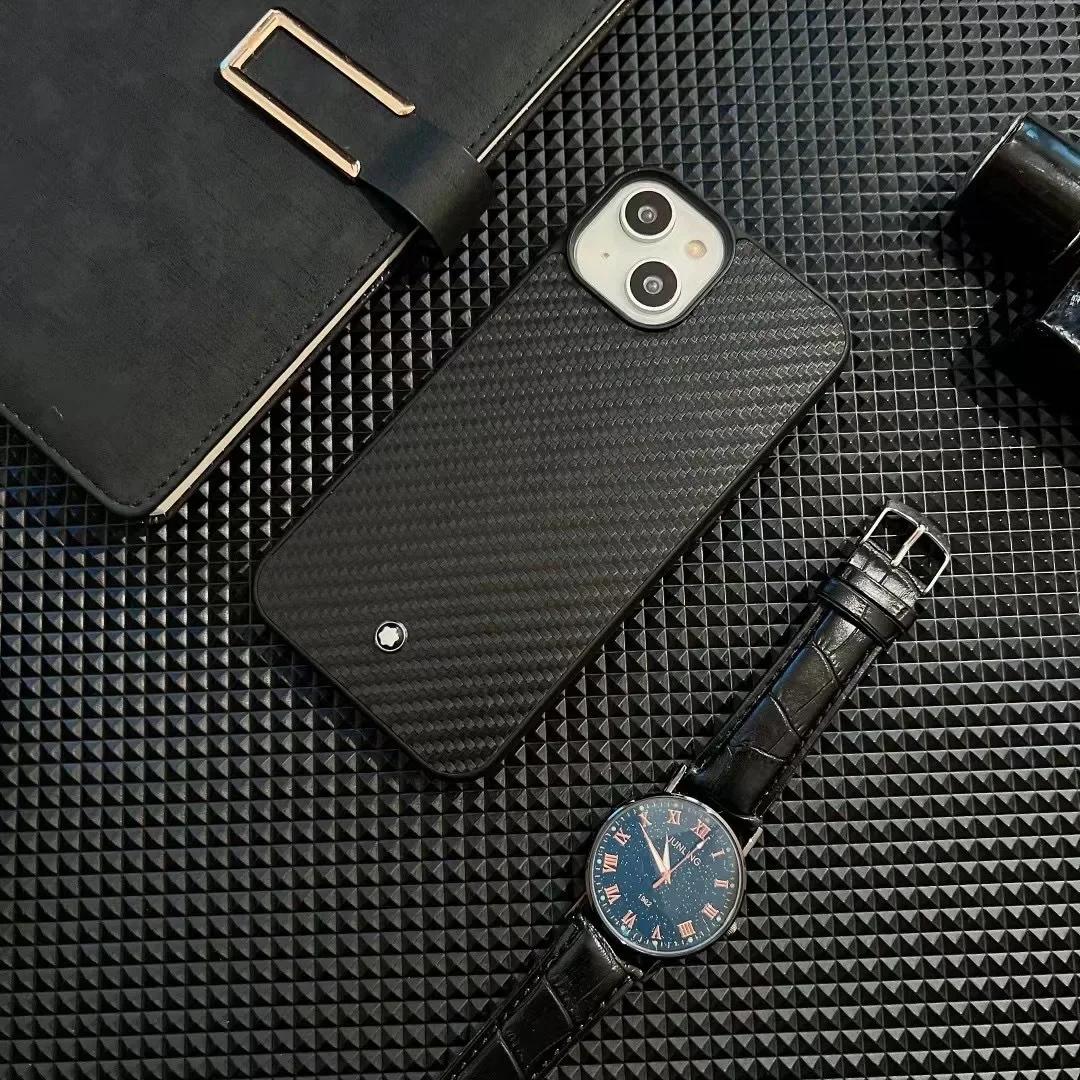 Business Ins High-End Leder Textur Handyhülle Für IPhone17 16 15 14 13 Pro Max Schlichtes Partnerdesign Sturzsichere Schutzhülle SamsungS24ultra blau