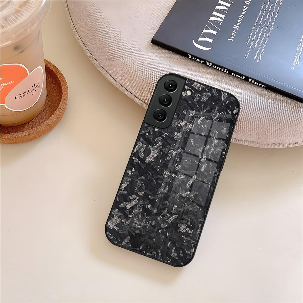 Normale Echte Geschmiedete Kohlefaser Handyhülle Glas Für Samsung Galaxy S26 S25 S21 S22 S24 S23 S20 Ultra Fe Plus A16 A24 A55 A53 Hülle Galaxy S25 Edge