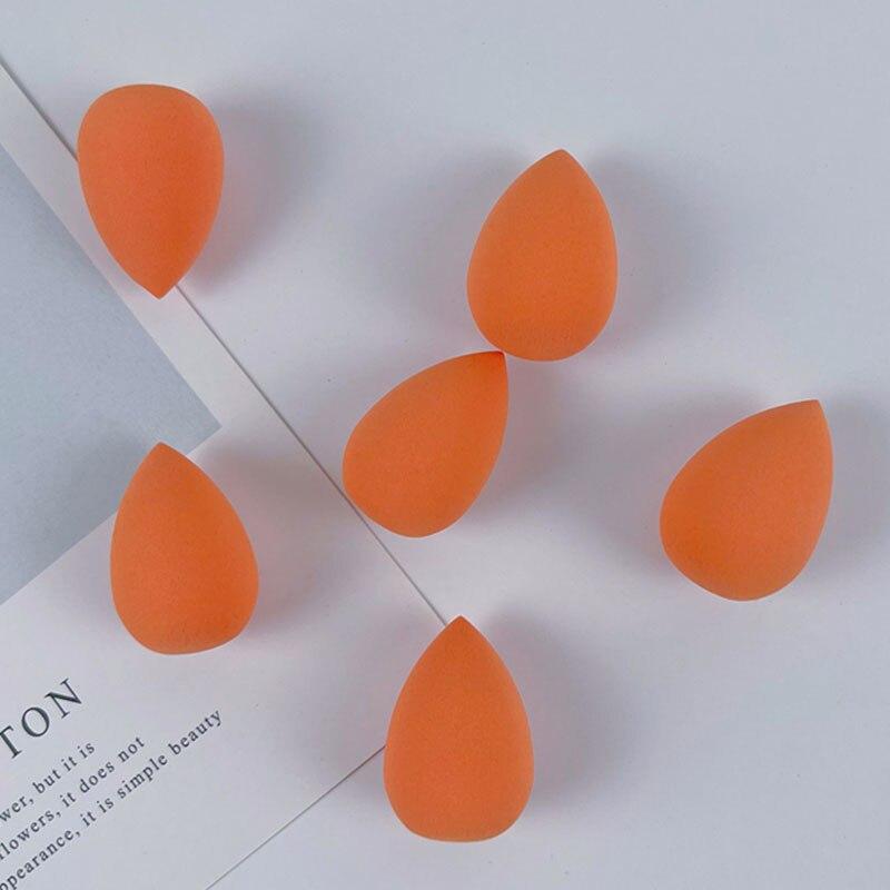 1/5/10Pcs Foundation Make-Up Schwamm Set Cosmetic Puff Creme Concealer Pulver Trocken und Nass Make Up Blender Frauen Make Up Zubehör 1PCS orange
