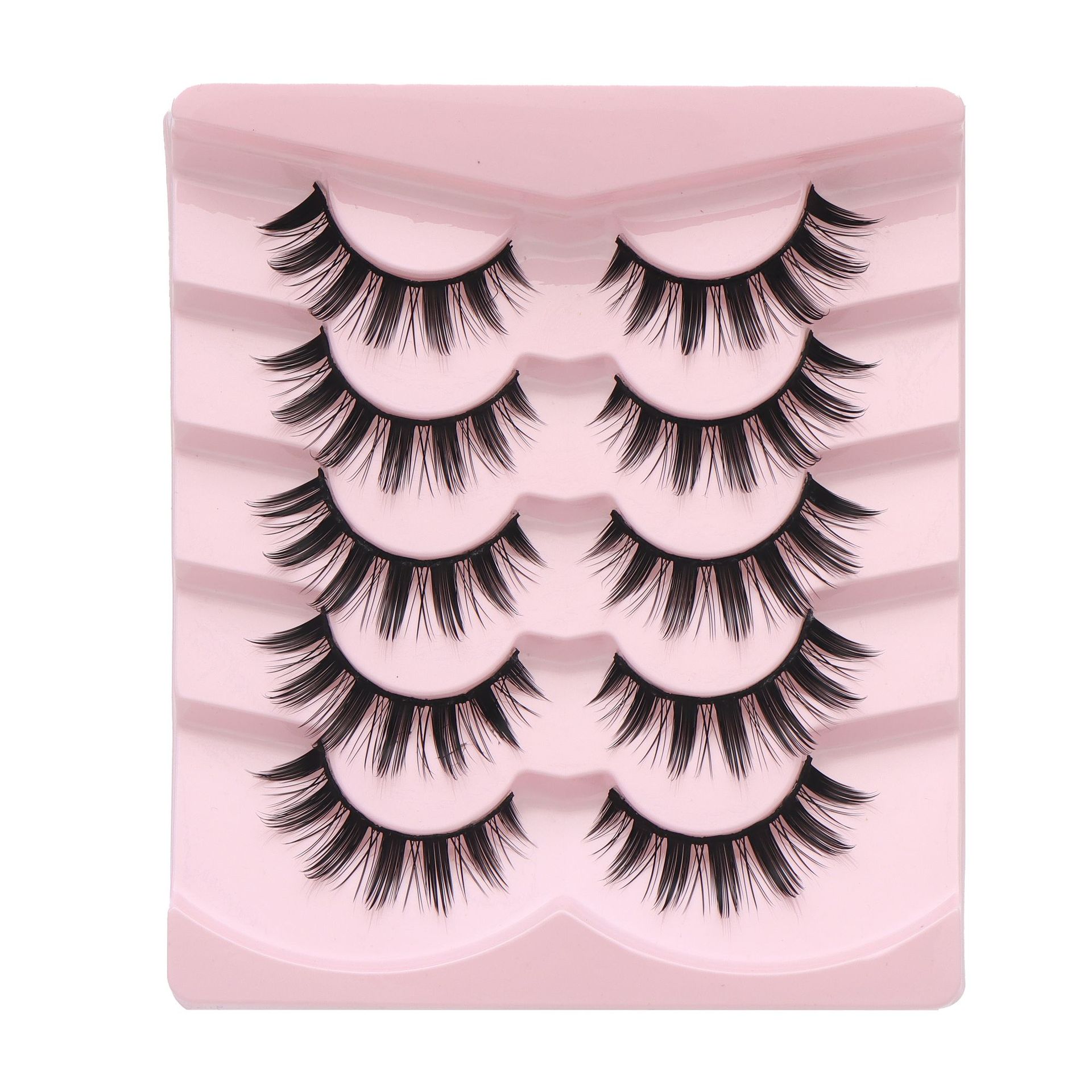 5 Paar Manga Wimpern Augenwimpern Weiche Natürliche Lange Wimpern Falsche Wimpern Anime Feine Streifen Falsche Wimpern Make-up