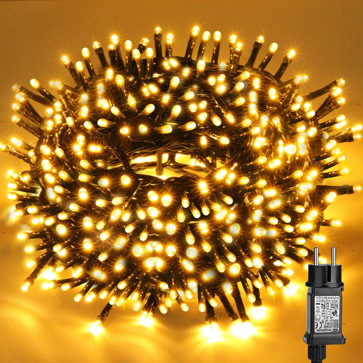 LED-Lichterkette für den Außenbereich, 10 m, 20 m, 30 m, 50 m, 100 m, LED-Weihnachtsbeleuchtung, wasserdicht, 24 V, Lichterkette mit 8 Modi, für Garten, Hochzeit, Weihnachtsfeier, Dekoration 30M