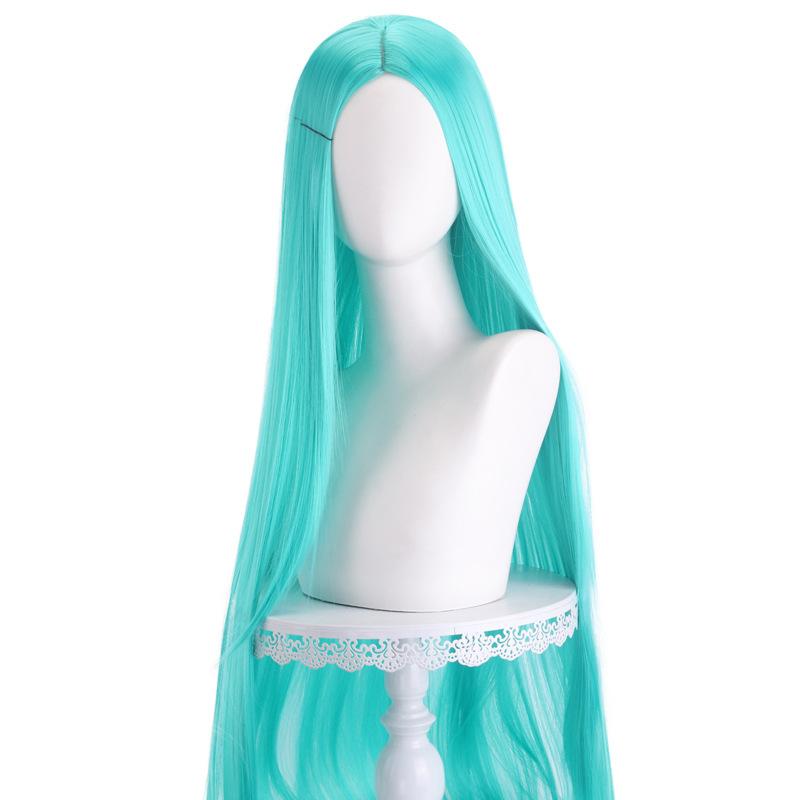 100 cm lange, glatte Cosplay-Perücke, Mittelscheitel, zentraler Spalt, blond, rosa, rot, lila, hitzebeständige Kunsthaarperücken One Size