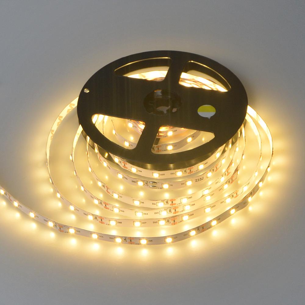 Superhelle 2835 5 m LED-Beleuchtung, weißes, warmweißes LED-Band, Heimdekoration, flexibles Band, Nachtlampe unter dem Bett 5M 300LEDs warm weiße