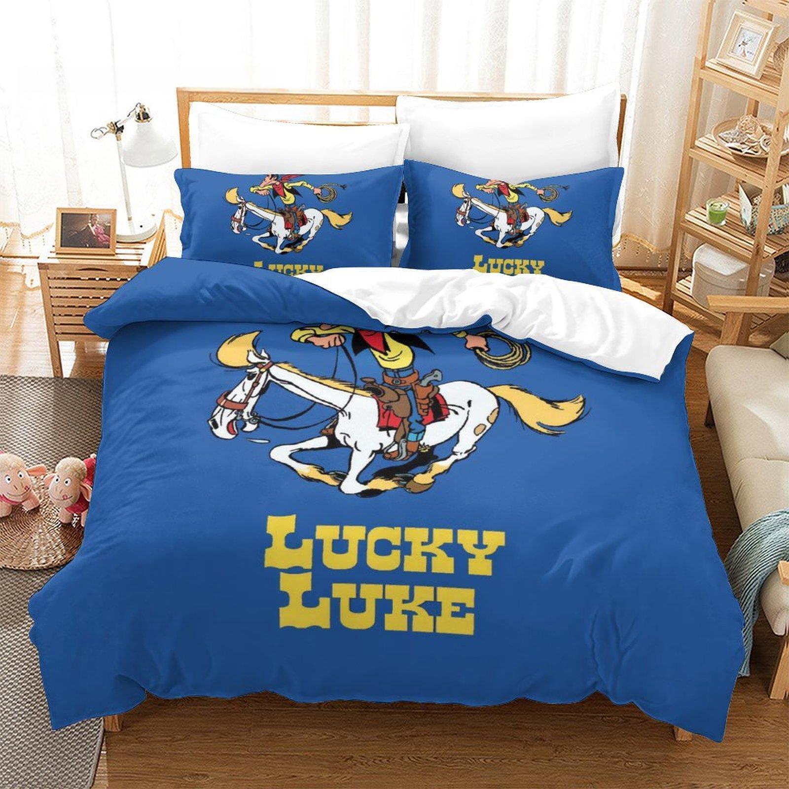 Neue Lucky Le Bettwäsche Kollektion Einzelbett Twin Bett Vollgröße Queen Size King Size Bett Kollektion Schlafzimmer für Erwachsene Kinder Bettbezug Kollektionen 3D Anime Mit Bettwäsche C EU King 240x220cm