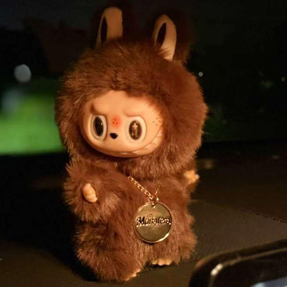 Puppe Vinylgesicht Puppe Kinderspielzeug Festival Geburtstagsgeschenk Schreibtischsammlung Dekoration braun