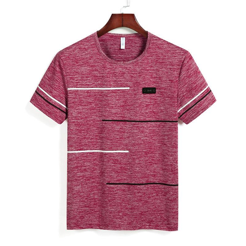 Neues Sommer Herrenmode T-Shirt Persönlichkeit Einfach Bedrucktes Herren T-Shirt Top 8XL rosa