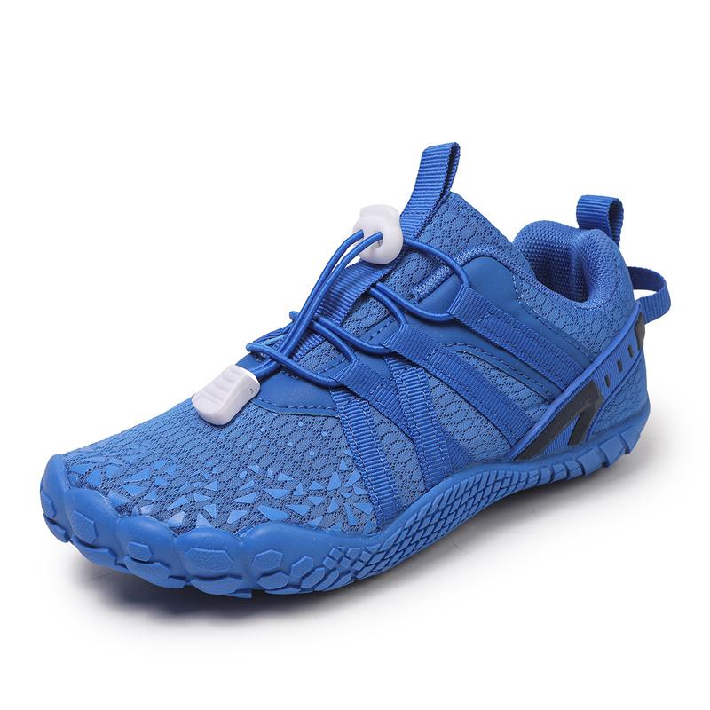 Barfußschuhe für Kinder Jungen Mädchen Sneaker Natürliche Spreizschuhe Kleinkind Großes Kind 33 blau