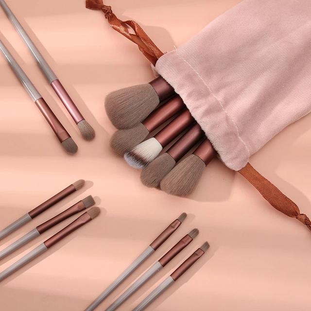 13-teiliges professionelles Make-up-Pinsel-Set für Schönheitspulver, superweich, Rougepinsel, Foundation, Concealer, Schönheits-Make-up-Pinsel, Kosmetik 13PCS rosa