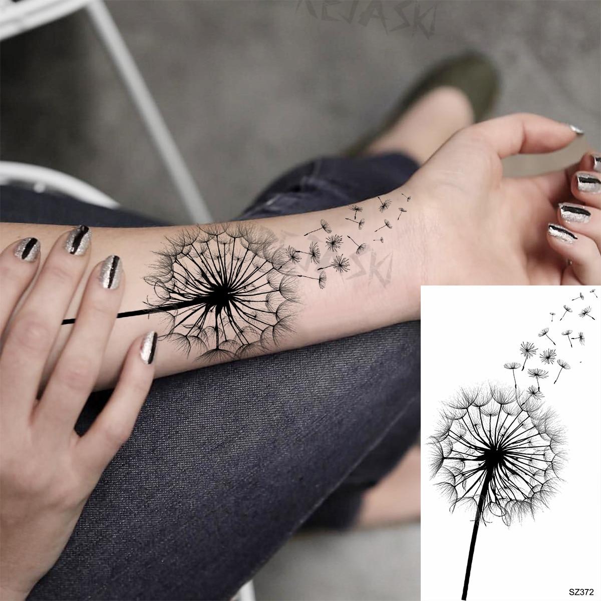 Farbe Rose Mode Füße Temporäre Tattoos Für Frauen Kinder Löwenzahn Tier Realistische Gefälschte Tattoo Körper Kunst Dekoration Tatoos Papier
