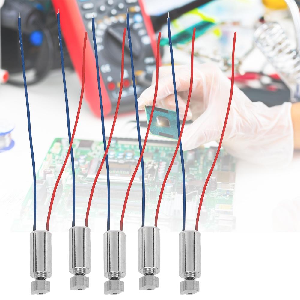 5 Stück Kupfer Miniatur Kernloser Vibrationsmotor Vibrator für Mobiltelefon Schönheitsinstrument