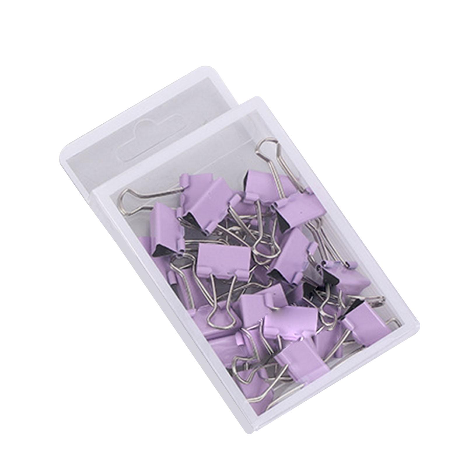 25 Stück Büroklammern Verhindern Verformung Multifunktionale Metall-Papierklemmen Büroklammern für Schule violett