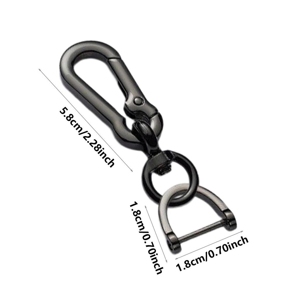 Karabiner für Autoschlüssel Metall Auto Schlüsselanhänger Schlüsselanhänger Herren Schlüsselanhänger Halter Kreative Hufeisenschnalle Hängende Schlüsselanhänger Zubehör schwarz