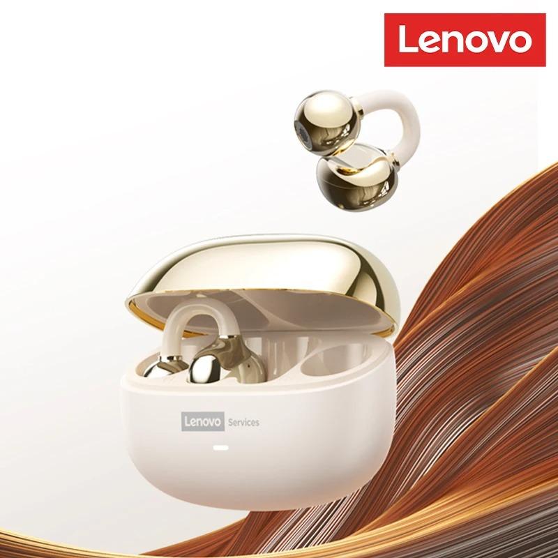 Originale Lenovo LE302 Bluetooth 6.0 Drahtlose Kopfhörer Ohrclip Kopfhörer Sport Musik Headset HIFI Stereo Geräuschunterdrückung Ohrhörer beige