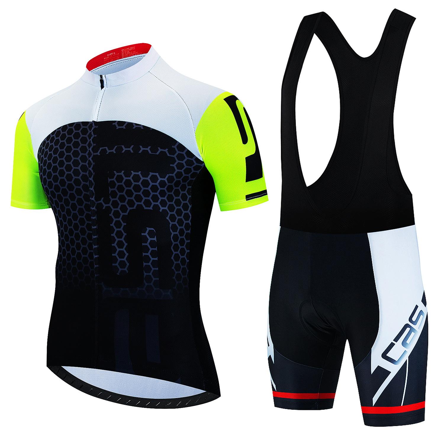Radtrikot-Sets 2025 Herren Radbekleidung Sommer Kurzarm MTB Fahrradanzug Fahrradbekleidung Ropa M