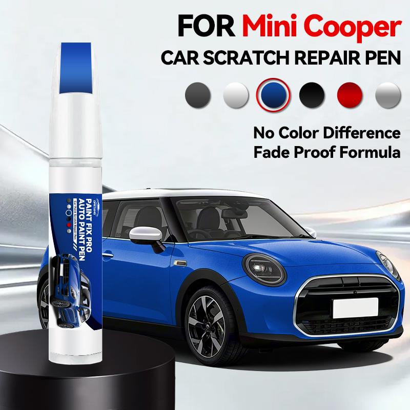 Für Mini Cooper 1990-2026 Lackreparaturstift Lackstift Kratzerentferner DIY Autozubehör Schwarz Weiß Silber Grau Blau Rot