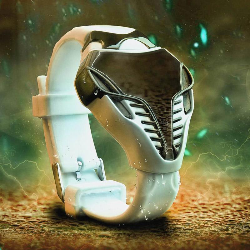 Männer Silica Gel elektronische Uhr Studenten Sport junge Jungen Armbanduhren weiß