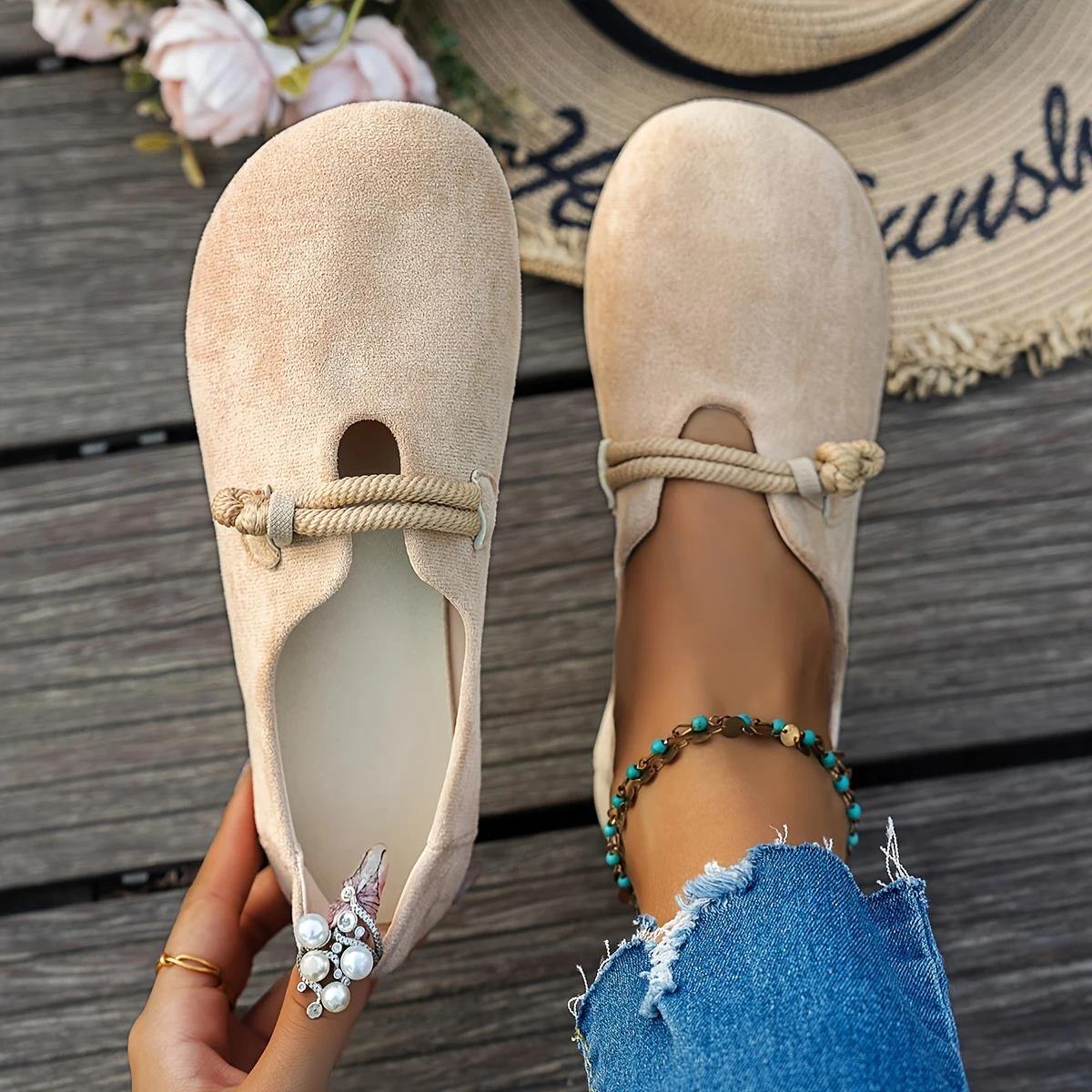 Eine Größe größer bestellen Damen Schwarze Runde Zehenpartie Slip-On Bequeme Weiche Sohle Vielseitige Flache Schuhe, Lässige Bürokleidung Aprikotfarbene Slip-on Loafer für Übergrößen 40 beige