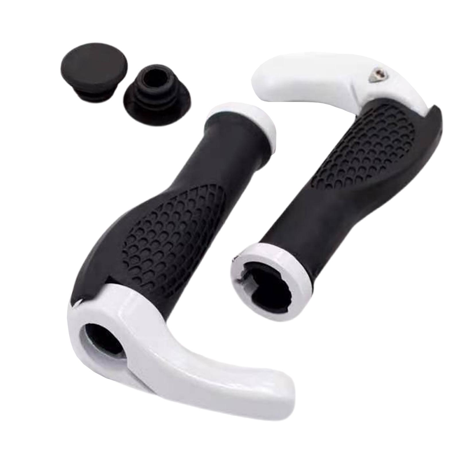 Mountainbike-Griff, stoßfest, ergonomischer Fahrradgriff, Fahrradzubehör, leicht zu installieren weiß