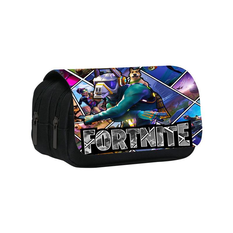 Fortnite Federmäppchen Doppellagig Kinder Aufbewahrungstasche Aus Nylonmaterial Für Schulbedarf Style 13