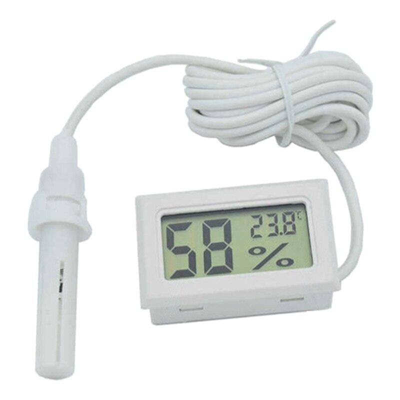 Mini LCD Digital Display Hygrometer Thermometer Mit Sensor Überwachung Praktische Tragbare Feuchtigkeit Detektor Bienenzucht Bienenstock weiß