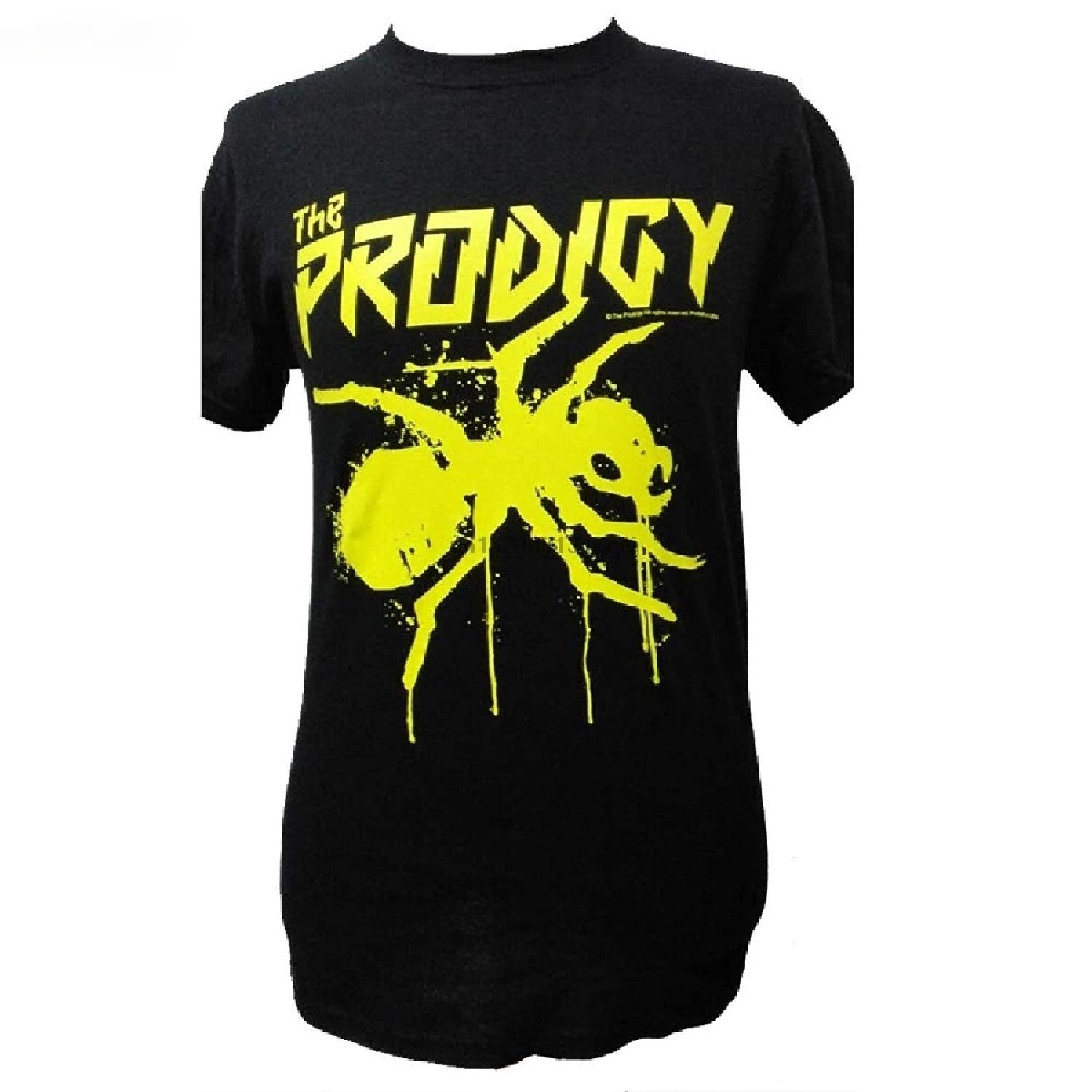Schwarzes Baumwoll-T-Shirt Herren Sommer Mode T-Shirt The Prodigy Herren T-Shirt Euro-Größe Streetwear Oversized T-Shirt Harajuku XXXL schwarz