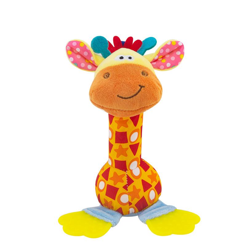 Baby-Rassel-Shaker, weiches Baby-Rasselspielzeug, entwicklungsförderndes Handgriff-Babyspielzeug, sensorisches Baby-Lernspielzeug mit Beißring für Babys und andere Dinge im Alter von 3–12 Monaten 22x8x4cm