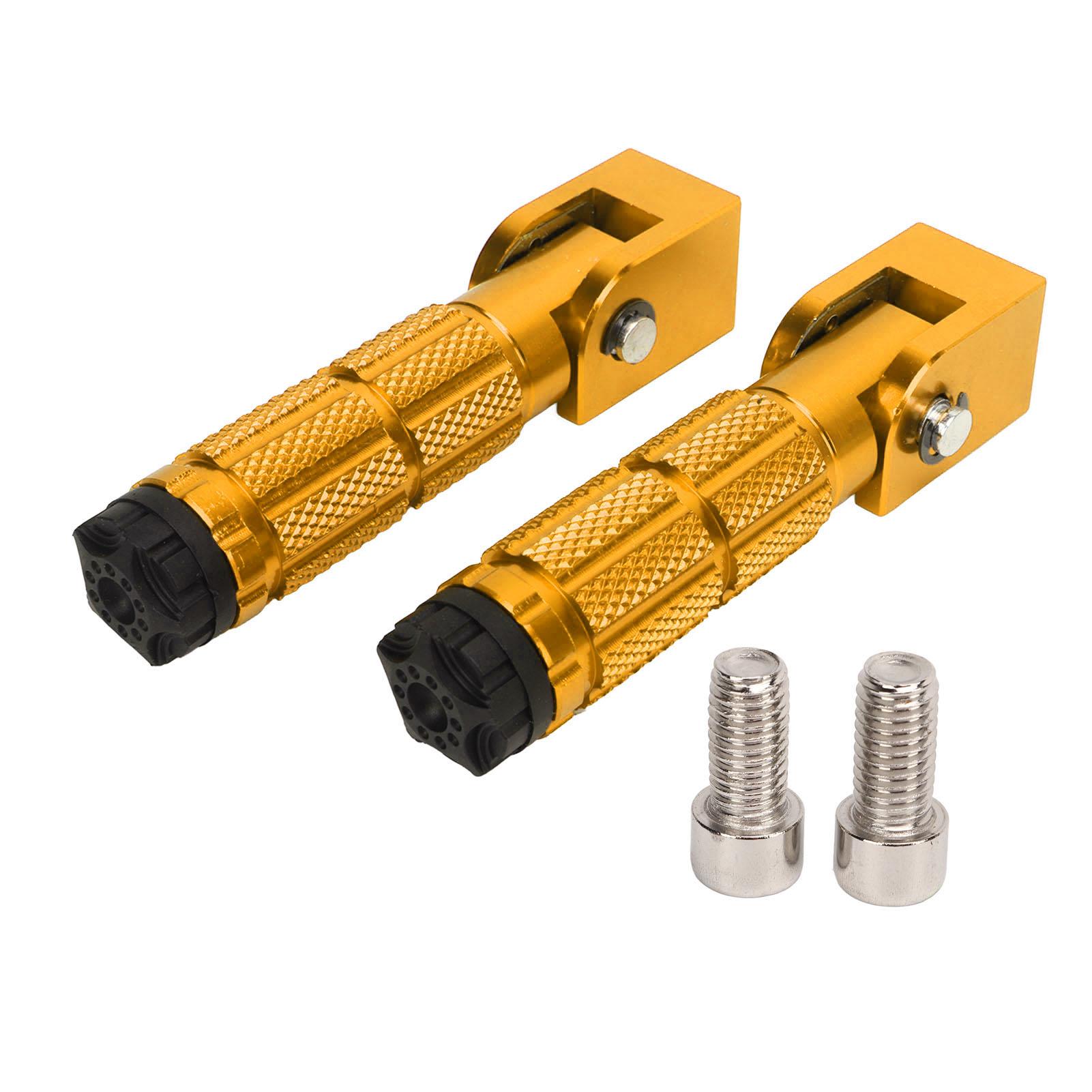 2Pcs Motorrad Faltbare Fußrasten M8 Antislip Aluminium Legierung Universal für Bikes ATV UTV Go Kart