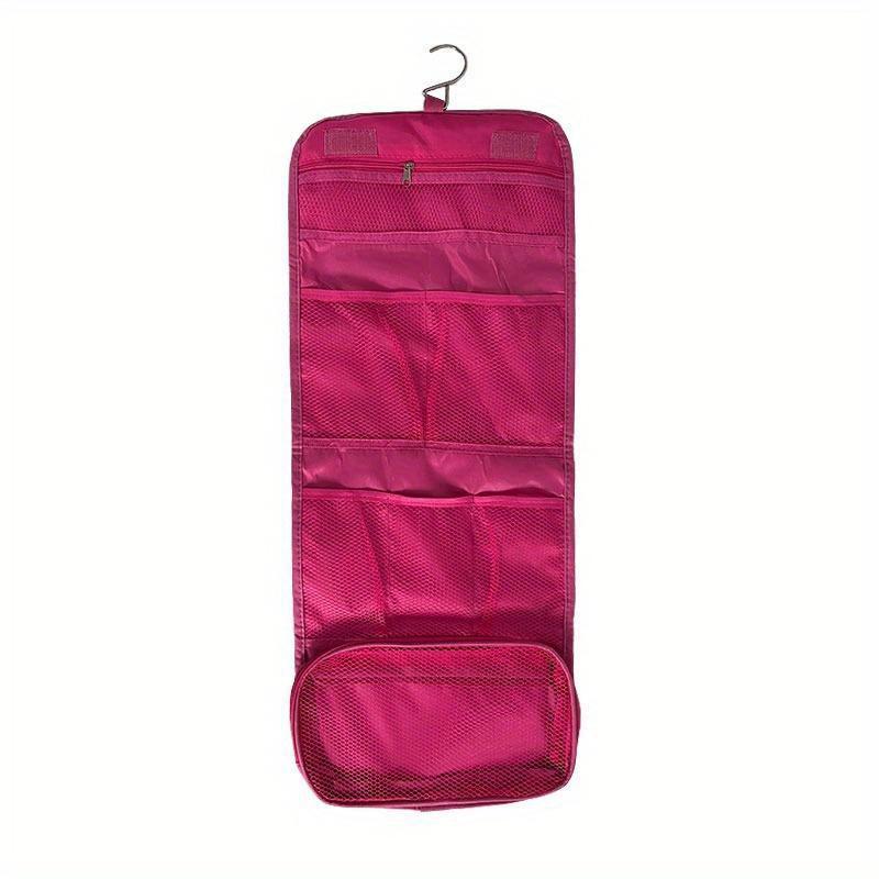 1PC Faltbarer Hänge-Organizer Wasserdichter Kulturbeutel Große Kapazität Reisetasche Kosmetiktasche Outdoor Reisetasche rosa