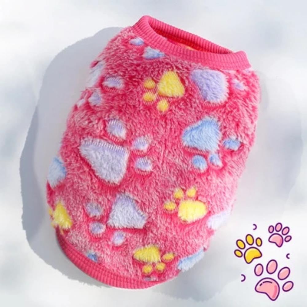 Süße Hundekleidung, Winterweste für kleine Hunde und Katzen, warmer Pullover für Haustiere, weiche Flanell-Pullover für Welpen, Hundezubehör, Zubehör, Xxs XXS for 0.5-1.0 kg pink