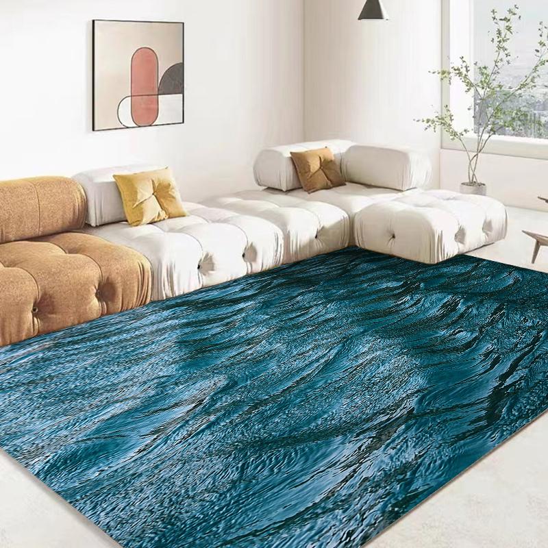 3D Ozean Meerwasser Teppich Meer Teppich für Wohnzimmer Teppiche Heim Bodendekor Wohnzimmer Kinderspielmatten Dekoration Hotel Lounge Matte 70x100cm (28x39in)