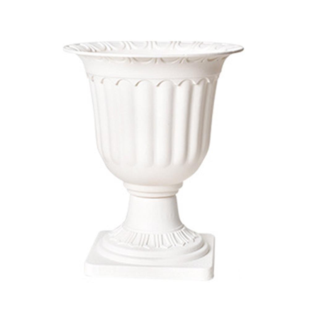 2 Stück Römische Plastikbehälter Blumentopf Hochzeitssockel-Stil Pflanzgefäß Kreative Töpfe Wohnzimmer L 20.5*20.5*25cm