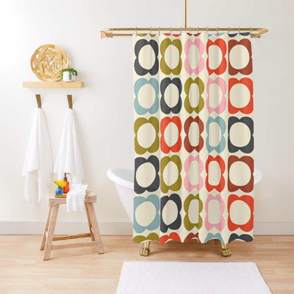 Orla Kiely Multi Stem Buntes Stoff Duschvorhang Badezimmervorhang Vorhänge Badezimmer Vorhänge W180xH180cm