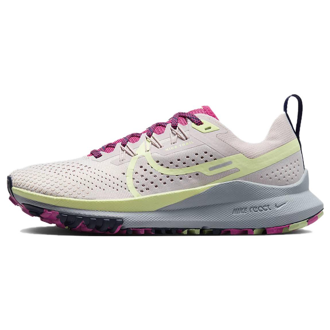 Neuer Nike React Pegasus Trail 4 Platinum Violett Lila Tinte Kräftiges Pink Leuchtendes Grün Damen DJ6159-002 36
