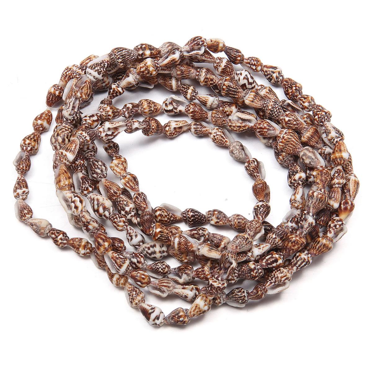 Muschelform, Muschelstanze, lose Perlen, Charms für DIY-Halskette, Fußkettchen, Nähen, Basteln, Schmuckzubehör 6-9mm kaffeebraun