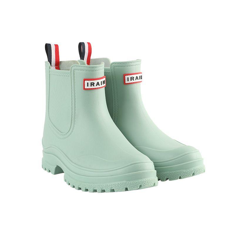Kurze Damen-Gummistiefel, rutschfeste Wasserschuhe aus PVC, wasserdichte Outdoorschuhe, modische Damen-Wasserschuhe 38