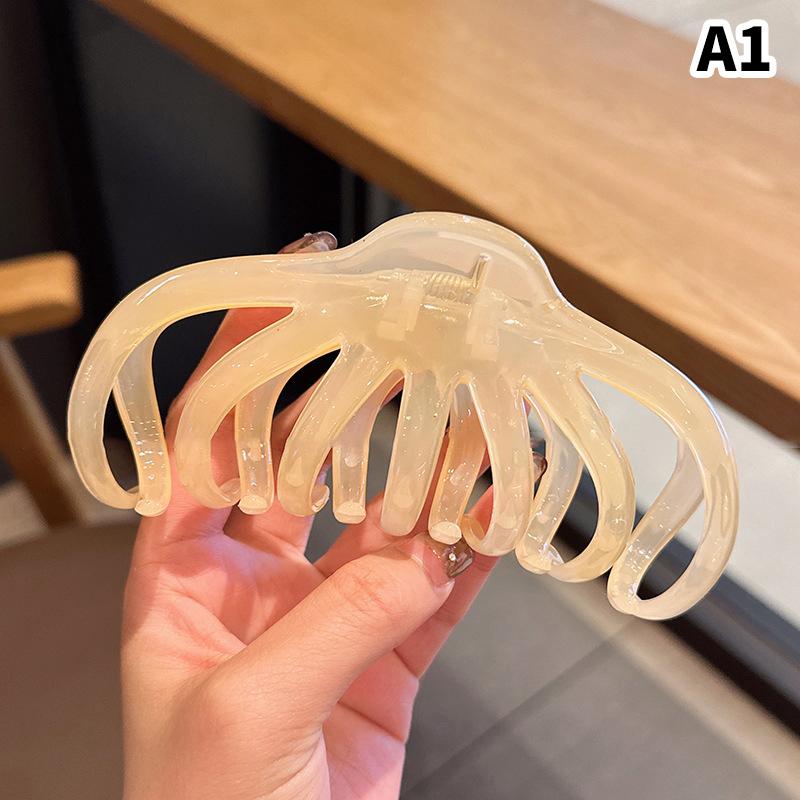 Koreanische Frauen Mädchen Kunststoff Haar Krallen Haar Clips Kopfbedeckungen Große Größe Haarnadel Krabben Haarspange Mode Ornament Haar Zubehör A1