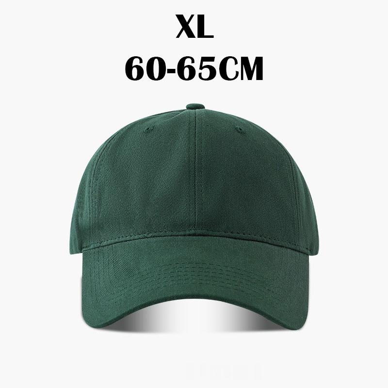 Unisex-Hut mit großem Kopf, 60–65 cm, einfarbig, gebogen, Sonnenblende, Hut für den Außenbereich, staubdicht, Baseballkappe, solide, verstellbare Freizeitkappen für Männer und Frauen XL 60-65cm