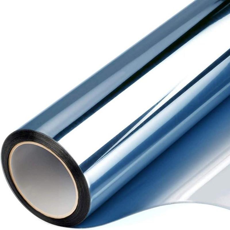 Privatsphäre Fenster Film Sonnenschutz Spiegel Reflektierende Fenster Tönung Einweg Wärme Control Vinyl Anti UV Glas Aufkleber Für Home Office 60x300cm blau