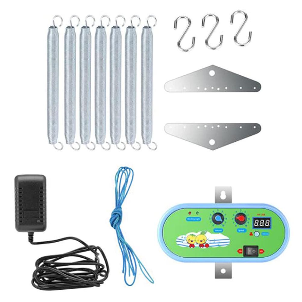 Hängende elektrische Wippe, verstellbare elektrische Babyschaukel mit Timer, Babywippe mit 7 Federn bis zu