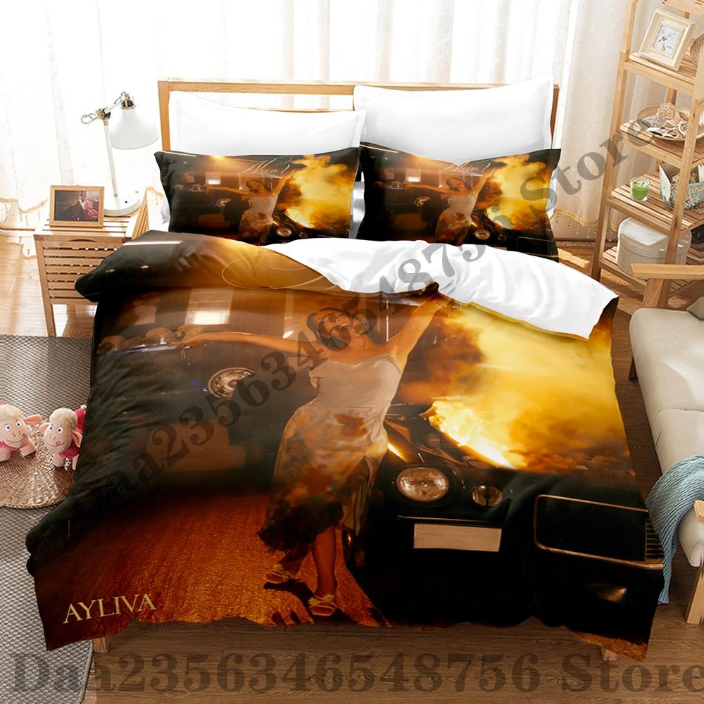 Süßes Ayliva Bettwäsche-Set Einzelbett Doppelbett Full Queen King Size Bettwäsche-Set für Erwachsene Kinder Schlafzimmer Bettbezug-Sets 3D-Druck Anime Bettlaken-Set EU Single(135*200cm)3pcs