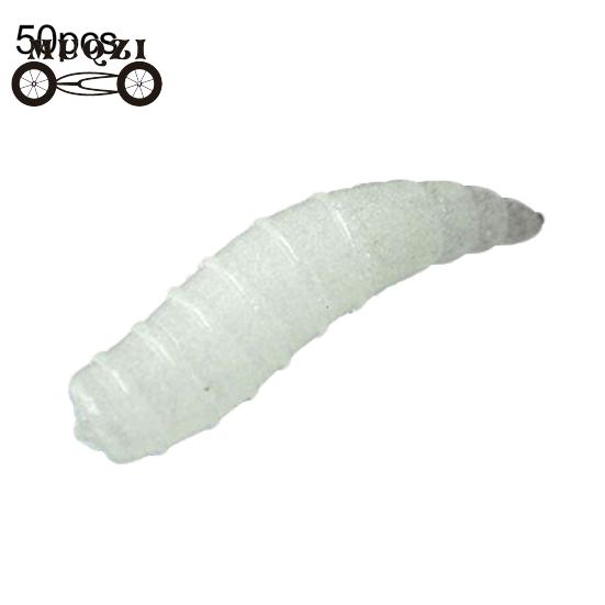 1,6 cm Sea Night Glow Pesca 50 Stück Angelköder Maggot Grub Soft Baits Worms Noctilucent Luminous H11759|26501 Angelausrüstung