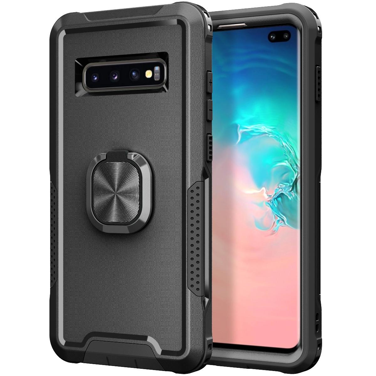 FÜR Galaxy S10 Robuster Fallschutz Anti-Rutsch Widerstandsfähig Stoßfest/Staubdicht 3-Schicht-Handyhülle Für Samsung Galaxy S10+ Plus S10&just case blue