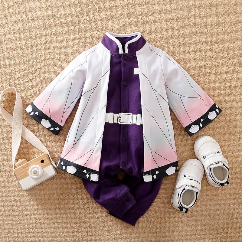 Demon Slayer Cosplay Kostüm Baby Kleidung Kinder Cartoon Anime Strampler Junge Mädchen Chrismats Halloween Baby Cosplay Colthes Säugling Baby Overall Overalls 66cm